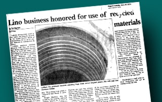 Lino Business Honored for Use of Recycled Materials