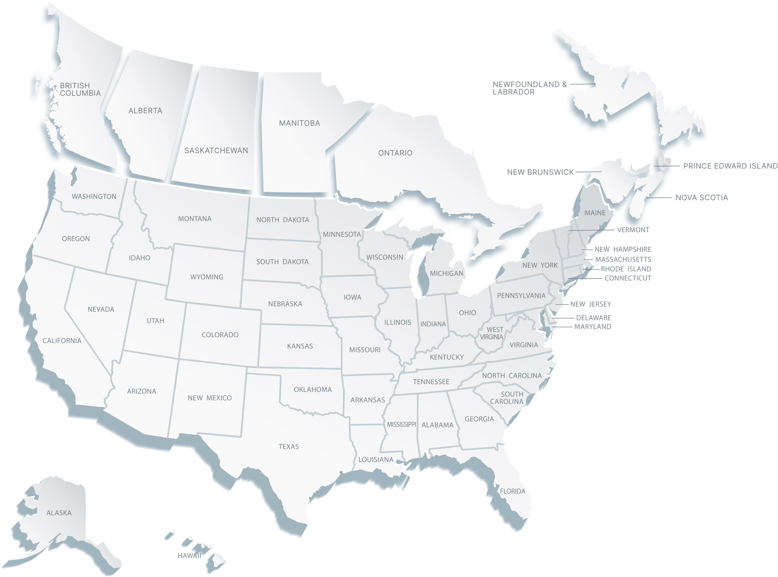 Ladtech Map - US and Canada